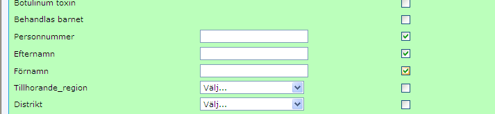 13. SORTERA DATA VIA EXCEL: Om du t.ex. vill sortera de arbetsterapeutformulär som rapporterats in i ditt distrikt efter personnummer. Gör följande: 1.