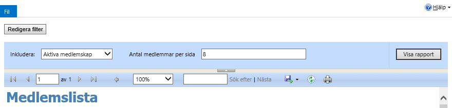 6 Rapporter och Utskrifter 117 Skriva ut rapporter När du har skapat en rapport kan du skriva ut den.