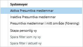 3 Presumtiv medlem 73 Visa föreningens presumtiva medlemmar Vill du bara visa de presumtiva medlemmar som har en postnummerkoppling till din förening kan du ändra vy.