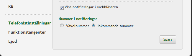 Aktivera Chrome-notifieringar I Google Chrome kan du låta ett popup-fönster visas för inkommande samtal och för samtal i kö. Popup-fönstret kan endast visas i Google Chrome.