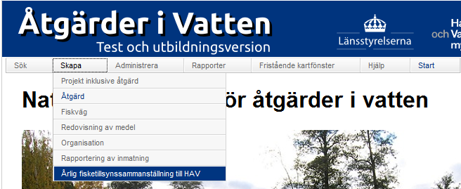 Varje länsstyrelse har sedan en lista av användare där man väljer ifrån. Saknas ett namn kan man lägga till det, se kapitlet.