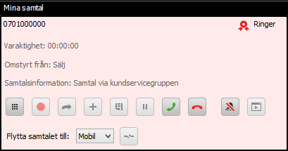Exempel från Tele2 Växel Softphone Observera - Om företaget har flera svarsgrupper som styr till varandra i en slinga, visas endast två av dessa hopp (en tidigare grupp och den grupp