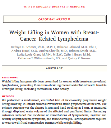 Meta-analys Fysisk träning verkar reducera CRF både UNDER aktiv behandling och EFTER avslutad behandling Styrketräning vid lymfödem RCT 141 behandlade för bröstcancer Lymfödem 2