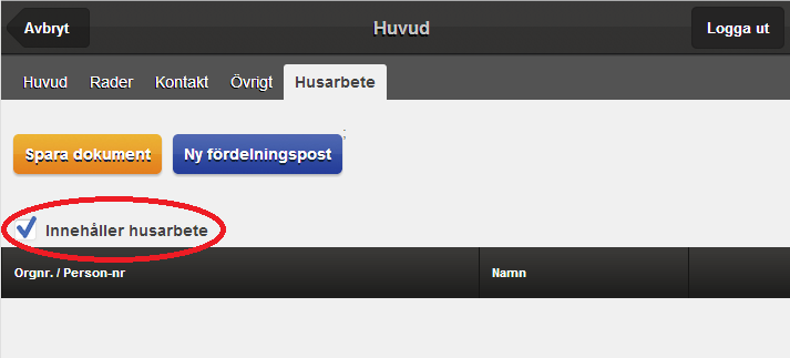 5.3 Husarbete (RUT) För att lägga en artikel som husarbetet är det 2 saker som ska bockas för. 1.