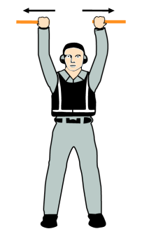 Release brakes Raise hand just above shoulder height with hand closed in a fist. Ensuring eye contact with flight crew, open palm.