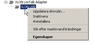 Reset LonDongle INSTRUKTION Dok.