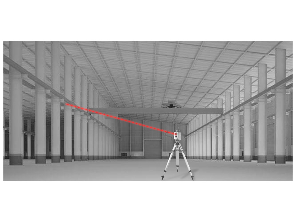 11.1.3.1 Förlopp av applikationen Utstakning med synlig laser 1. Startdialogruta Utstakning Tryck på knappen H-utstakn. i huvudmenyn för att starta applikationen Horisontell utstakning.