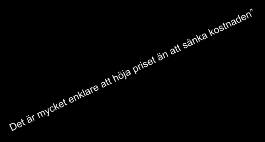Utan styrning, produktivitetsutveckling och konkurrens stiger priset snabbt.