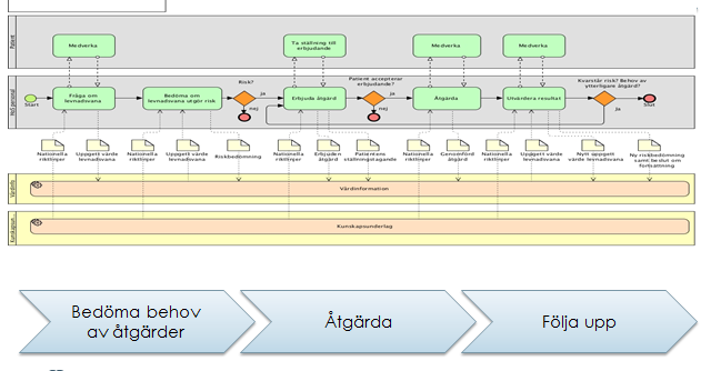 Tillämpad processmodell/ arbetsflödesmodell Beskriver individens process Stöd i att identifiera och beskriva vilka begrepp som det måste hållas information om Stöd i att