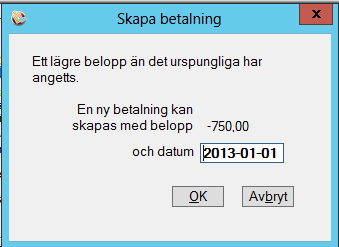 Leverantörsbetalningar 2014.Q4 - Raden markeras med en bock. Välj därefter spara (F2) eller eller klicka på knappen Godk markerade betalningar längst ner.