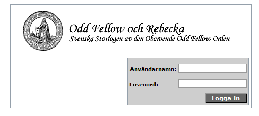 Handbok ODD FELLOW medlemssystem 3 STARTA SYSTEMET Systemet finns tills vidare på följande länk http://80.252.164.40/default.asp som du också kommer till via Ordens hemsida www.oddfellow.