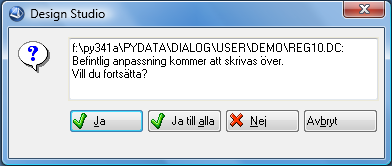 I steg 7 importerar vi egna rapporter. OBS! Dessa kan bara skapas av konsultstudio, inte användarstudio. I steg 8 importerar vi egna PTC-uppdrag. OBS! Dessa kan bara skapas av konsultstudio, inte användarstudio. I steg 9 slutligen anges för vilken användare eller grupp anpassningen skall sparas.