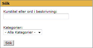 9. Kurskataloger När du klickat på Kurskataloger i Portalens toppmeny kommer du till en sida där tillgängliga kurskataloger listas.