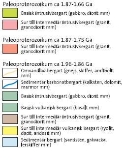 som ett sprickdalslandskap innehållande höjdryggar med tunt jordtäcke.