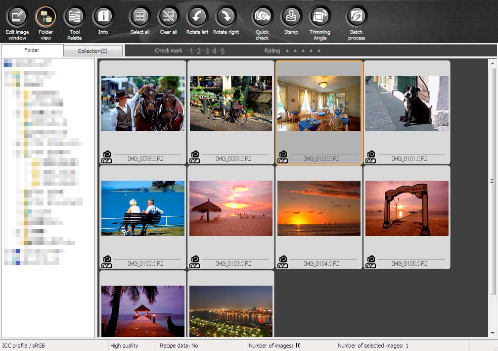 Inledning Grundläggande åtgärder Avancerade åtgärder Bilaga Bearbeta RAW-bilder med Digital Photo Professional RAW-bilder kan konverteras till JPEG- eller TIFF-format.