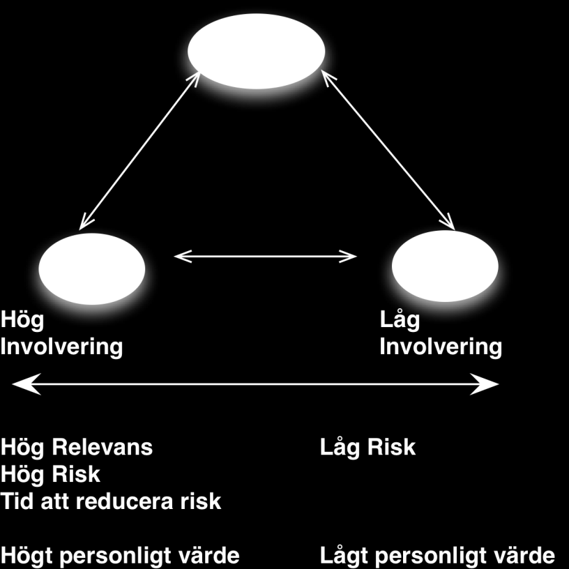3.2 Teoriområde 1 I teoriområde 2 kommer en teori som berör konsumenternas engagemang i denna uppsats, involveringsteorin. Avsnittet avslutas med teorins relevans. 3.2.1 Involveringsteorin Figur 2: Involveringsmodellen (Kotler 2008) Involveringsteorin belyser konsumenternas involvering vid köp av varor, tjänster och/eller relation till ett visst företag.