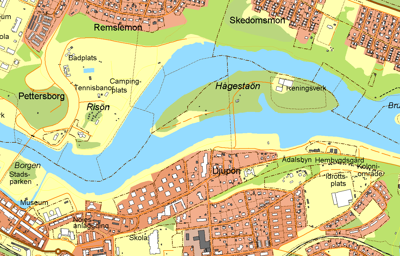 3 (11) PLANDATA Läge och areal Planområdet är beläget vid södra brofästet till Hågestabron i Sollefteå och utgörs av del av fastigheten Staden 2:20 och Staden 2:28.