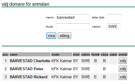 Du får ett email som bekräftar att domaranmälan är gjord Vi har den 29.09.2011 