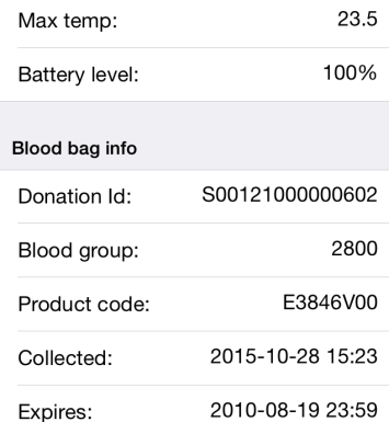 Figure 3. QTA Reader Data display 3.