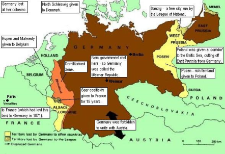 Tysklands territoriella förluster i Versaillesfreden 1919 Östra Tyskland demilitariserad zon aug 27 13:03 Fredsslutets centrala bestämmelser Versaillesfreden 1.