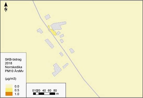 Beräkning av haltbidraget av PM 10 inklusive resuspension vid Norrskedika år 2018