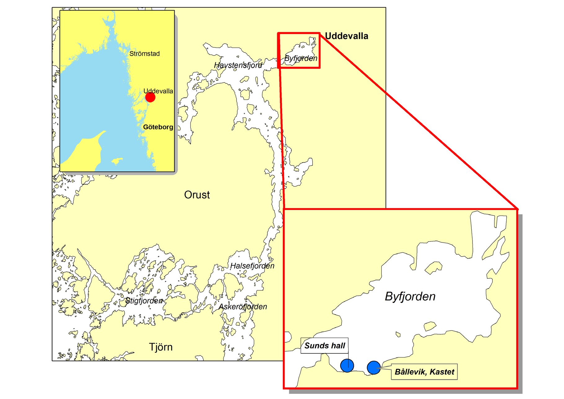 Bakgrund Uddevalla kommun expanderar och nya bostadsområden byggs i nära anslutning till Byfjorden. En detaljplan för en småbåtshamn i ett område öster om Uddevallabron är under utredning.