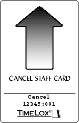 RADERINGSKORT PERSONAL (CANCEL STAFF CARD)