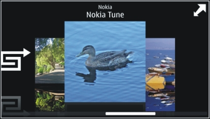 Musik och ljud 75 1 Dra fingret över skärmen för att bläddra bland TV-innehållet. 2 Markera miniatyrbilden när du vill börja uppspelningen.