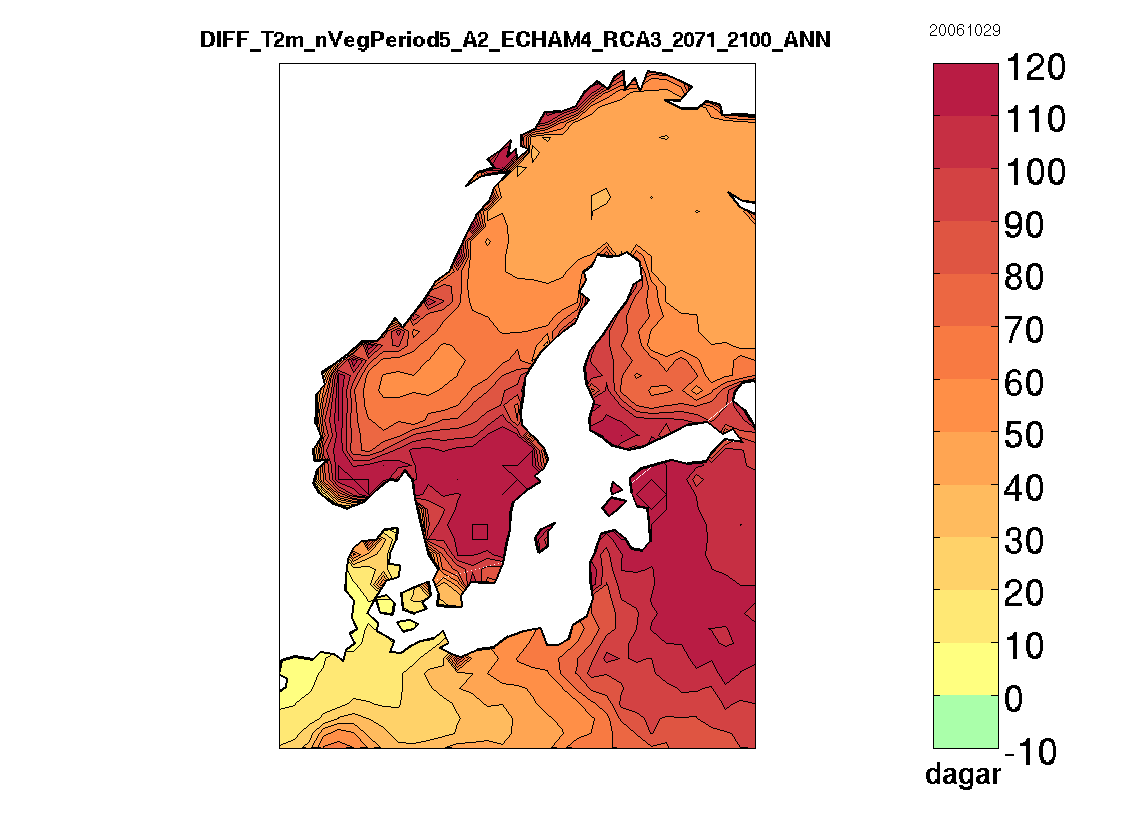 Växtsäsongens längd förlängs successivt