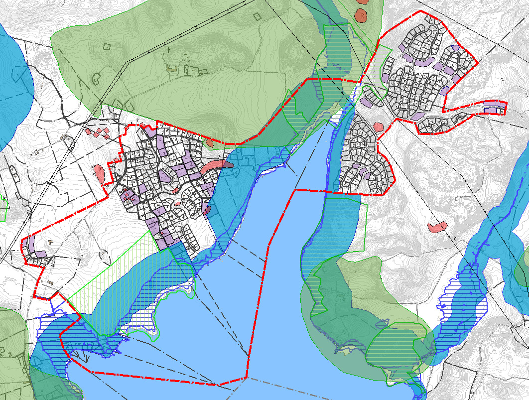 Riktlinjer och förutsättningar för kommande detaljplanearbete Markanvändning Utbyggnaden av kommunalt vatten och avlopp görs för att förbättra miljön och hälsan.
