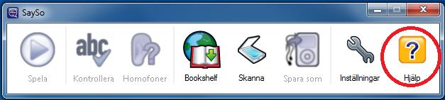 Starta SaySo Som standard placeras SaySo i mappen Dolphin under Start / Alla program. Under installationen så har även en SaySo-ikon lagts upp på skrivbordet i Windows.