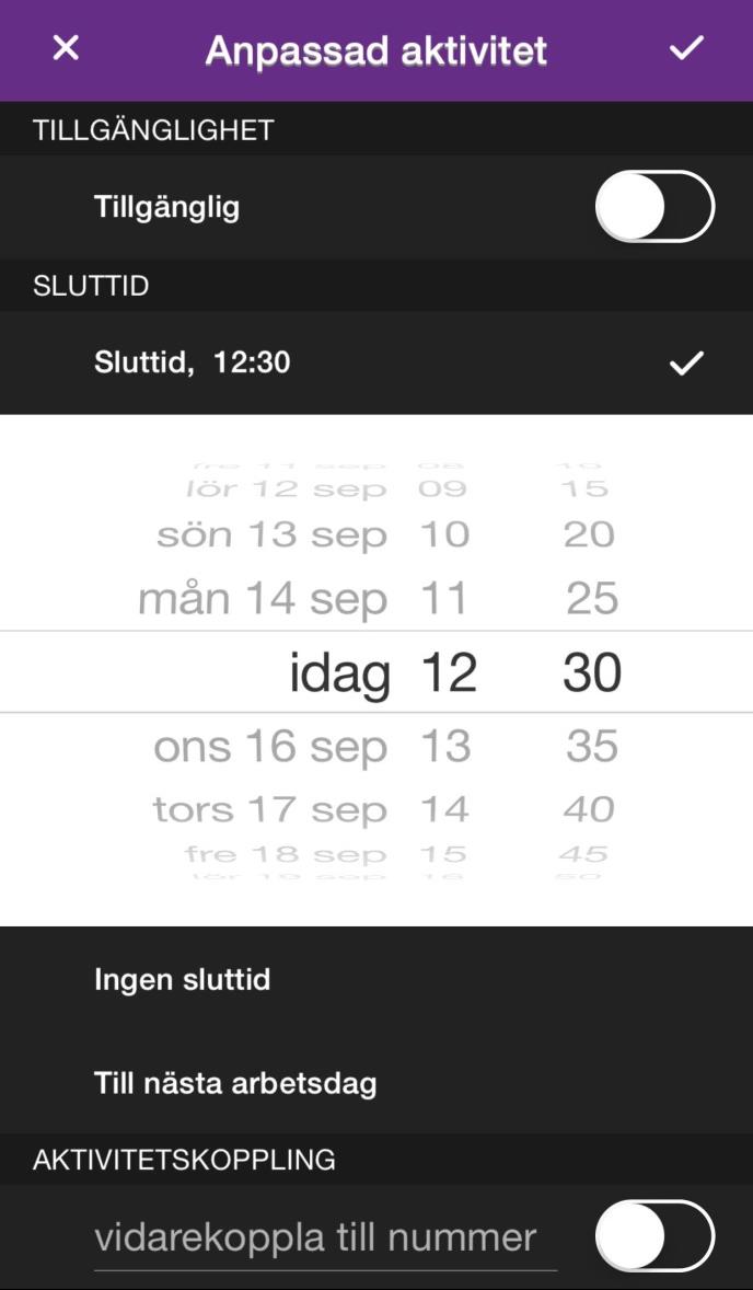 Aktivitet/Hänvisning, forts.