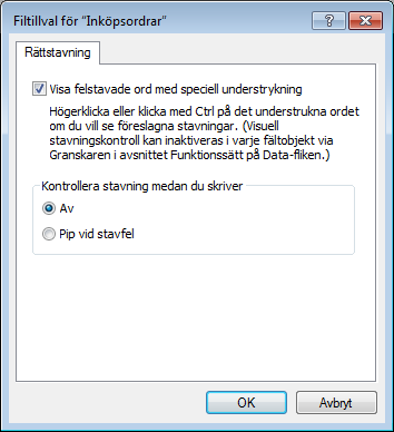 Diverse inställningar i ett runtime-program (OS X) Fliken Layout ingår inte i dialogrutan Inställningar för runtime-programmet.