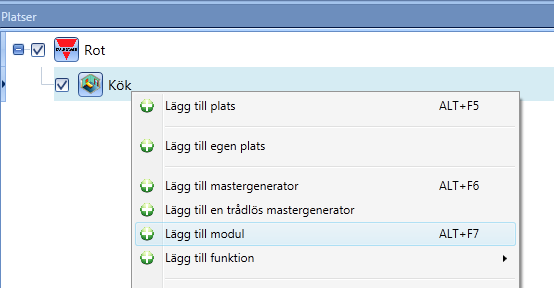 Mitt första projekt Projekt kan skapas i offline -läge, dvs. utan att vara ansluten till en controller. Då lägger man till modulerna manuellt.