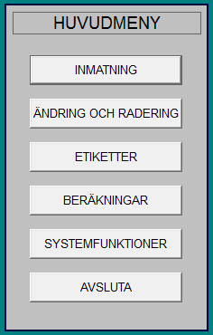 3.2.1 Grafiskt användargränssnitt (GUI) Gävle sjukhus hade inte några speciella krav på hur utformningen av användargränssnittet skulle se ut i programmet.