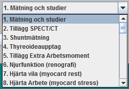 I det befintliga programmet för val av undersökningstyp fick användaren ange siffror för att välja vilken undersökning en patient skulle ha.