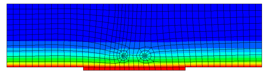 5 Modellering och simulering 5 Relativ bärförmåga, M brand /M d, M d dimensionerande hållfasthet vid normal temperatur, för bjälklagstjocklekar 200, 250, 325 och 400 (alla i mm).