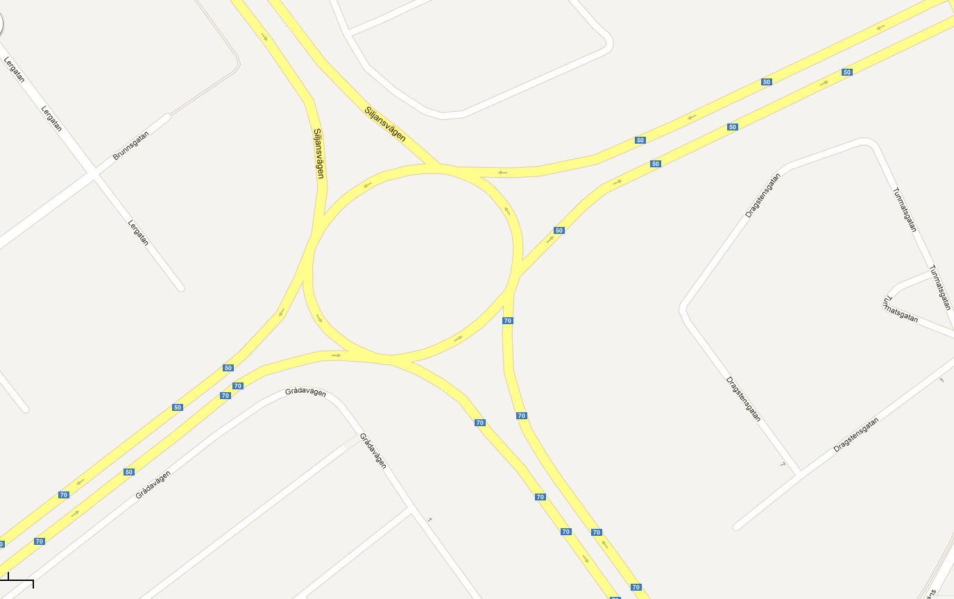 Bilaga 2 Sida 1 (2) Cirkulationsplats i Borlänge, väg W50/W70? Ådt: 9 660, T-%: 10,0?