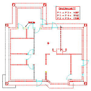 Fortsätt med nästa diagonallinje o.s.v. tills du är nöjd med diagonaler eller om 20 st är valda kommer programmet automatiskt att hoppa ur kommandot.