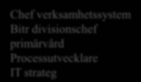 ÖSTRA NORRBOTTEN Politisk nivå LULEÅ/BODEN Chef verksamhetssystem Bitr divisionschef primärvård Processutvecklare IT strateg Carina Kapraali & Christina Hansson, VAS-läsningsprojektet,