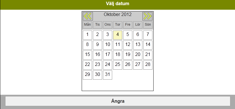 En lista med de olika typerna av insatsmedel visas, klicka på den typ av insatsmedel som du vill registrera.