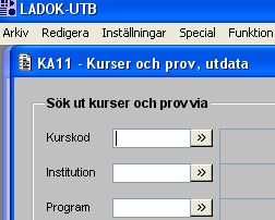 18 UTDATA I LADOK Kataloguppgifter Många uppgifter i Ladok lagras i kodform.