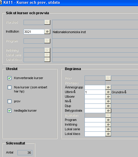 19 Du kommer tillbaka till första bilden där du kan välja att ta fram utskrifter.