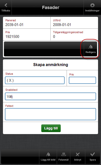 LÄGG TILL ÅTGÄRD I BEFINTLIG ORDER Öppna ordern Tryck på knappen Ny AO Tryck i fältet ordernummer längts upp till vänster och välj Befintlig order YYMMDD:XXX Välj enhet och åtgärd och övriga