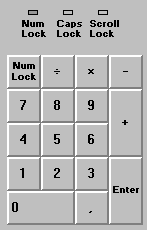 Talstöd via numeriskt tangentbord För användare med ett standard tangentbord erbjuder Struktur ett genomtänkt talstöd via det numeriska tangentbordet, schematisk bild visas här nedanför.