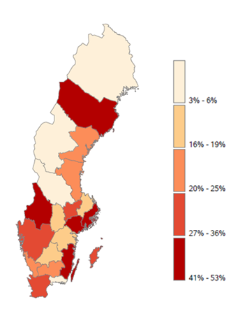 Kvalitetsindikator 1 Andel personer med demenssjukdom som fått demensdiagnos senaste året Från befolkningsdata beräknas ca 24 000 personer insjukna i demenssjukdom årligen (Socialdepartementet 2010).