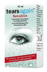 Tears Again Sensitive är en ögonspray speciellt för känsliga ögonen och ögonlocken. Spray lindrar vid torra och irriterade ögon. Den repareras och stabiliseras det defekta lipidskiktet.