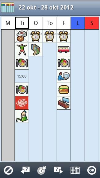 Bildstöd i Veckovyn Om aktiviteten har en symbol