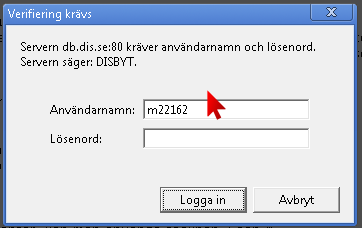 Sök i Disbyt Fyll i lämpliga uppgifter i söklistan. Klicka på Sök! Ange medlemsnr och password.