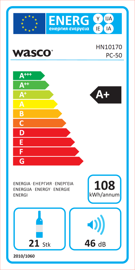 ENERGIMÄRKNING INFORMATION Denna symbol markerar att kylaren inte får bortskaffas med hushållssoporna.